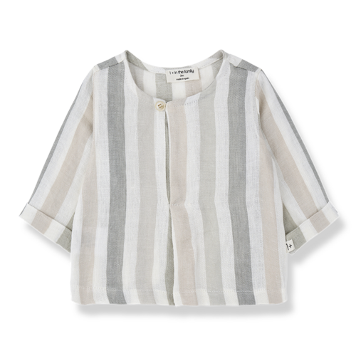 1 + in the family Licht gestreepte linnen blouse 1 + in the family Licht gestreepte linnen blouse