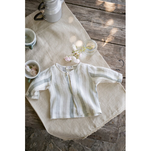 1 + in the family Licht gestreepte linnen blouse 1 + in the family Licht gestreepte linnen blouse