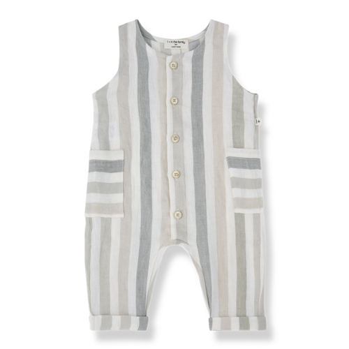 1 + in the family Licht gestreepte jumpsuit