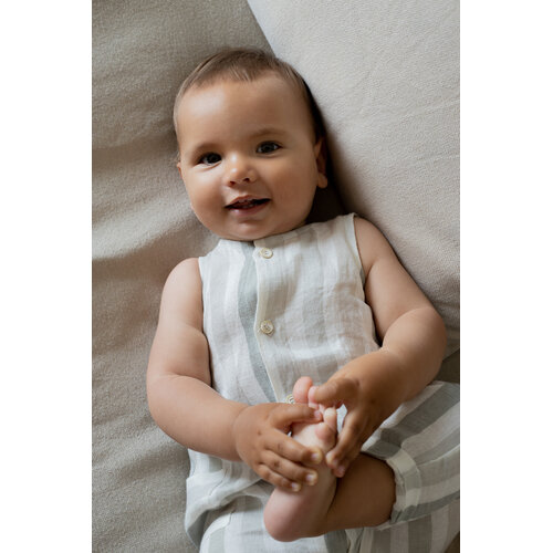 1 + in the family Licht gestreepte jumpsuit