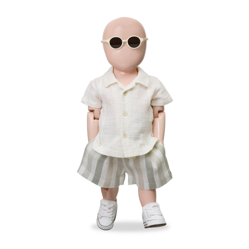 1 + in the family Licht gestreepte linnen broekje