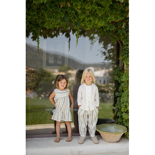 1 + in the family Licht gestreepte linnen broekje