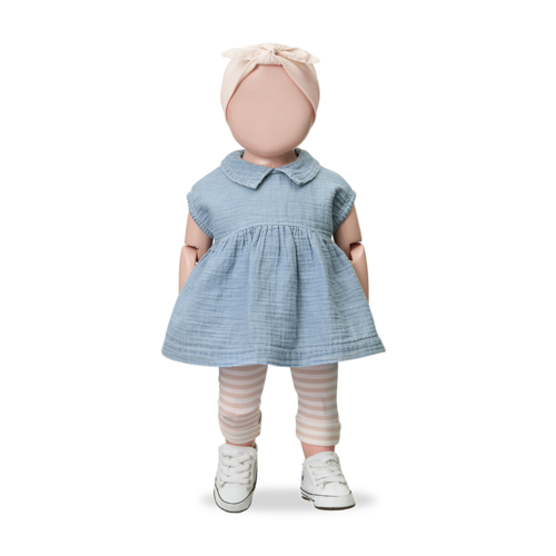 1 + in the family Legging met licht roze streep