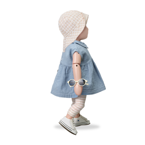 1 + in the family Legging met licht roze streep