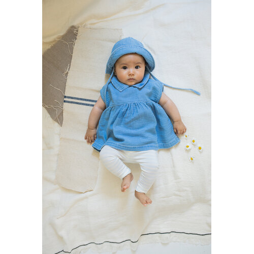 1 + in the family Legging met licht blauwe streep