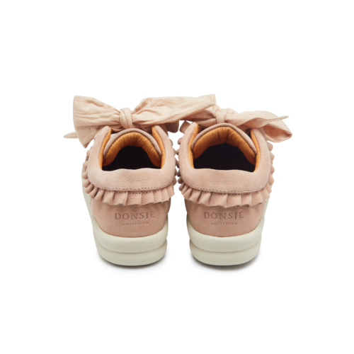 Donsje Leren sneaker in roze