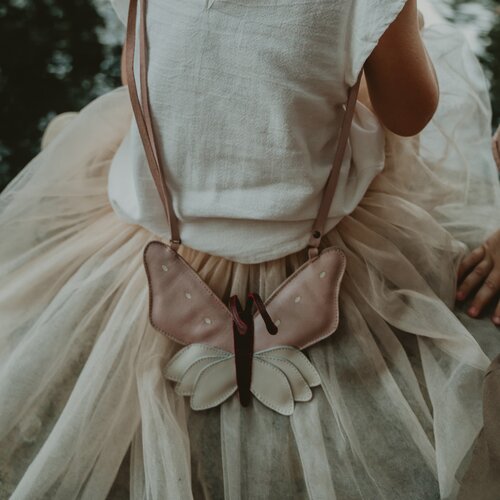 Donsje Leren tasje in de vorm van een vlinder