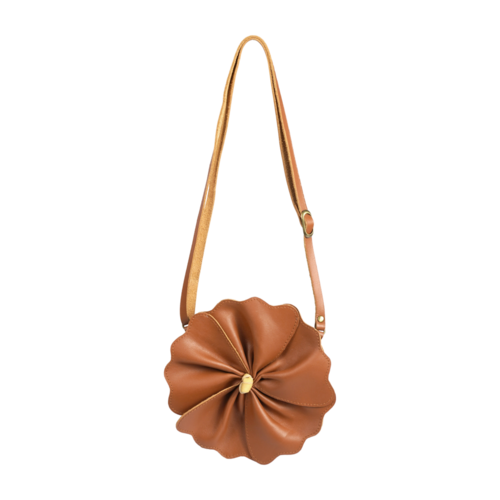 Donsje Leren tasje in de vorm van een bloem