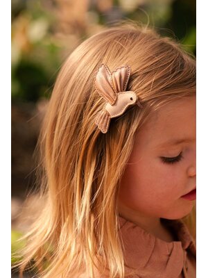 Donsje Zaza Sky Hairclip | Hummingbird | Clay Metallic Leather