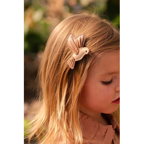 Donsje Leren haarclip kolibri