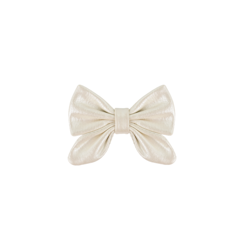 Donsje Flooria Clip | Off White Metallic Leather