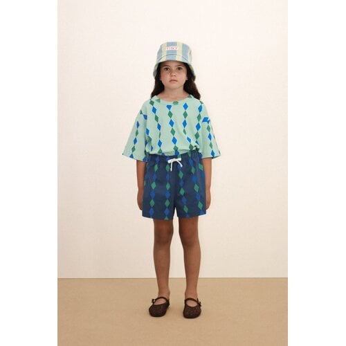 Tinycottons Short met print in donkerblauw