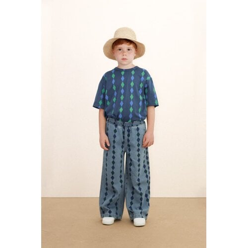 Tinycottons T-shirt met print in donkerblauw