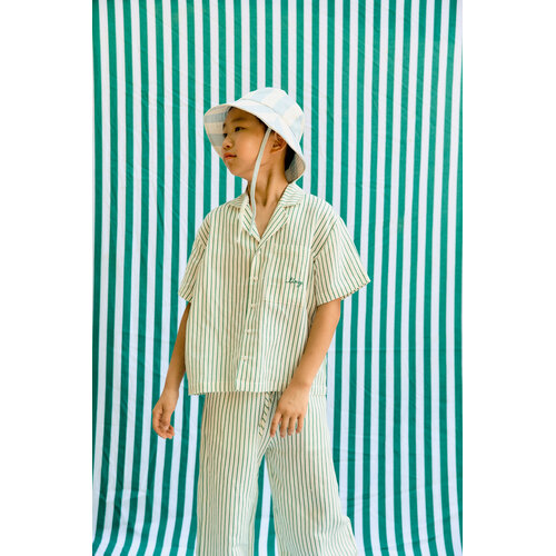 Tinycottons Groen gestreepte broek