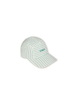 Tinycottons Cyan Fine Stripes Cap