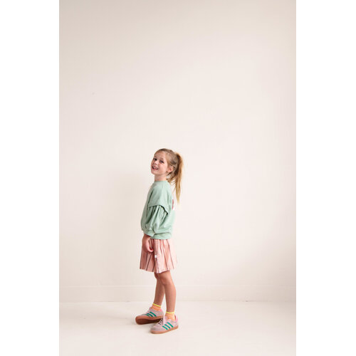 JENEST Groene sweater met ballonmouw