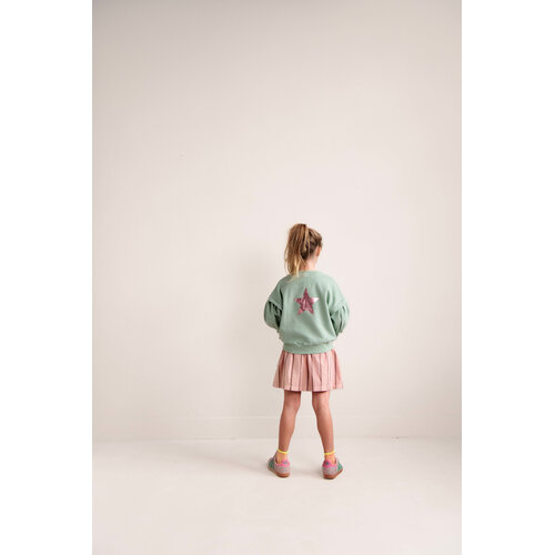 JENEST Groene sweater met ballonmouw