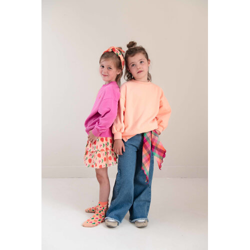 JENEST Oranje roze sweater