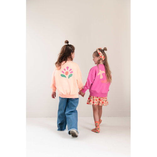 JENEST Oranje roze sweater