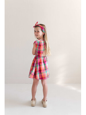 JENEST Kiki Dress| Fuchsia Multi Check