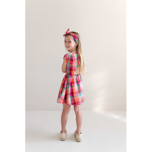 JENEST Roze geruit jurkje