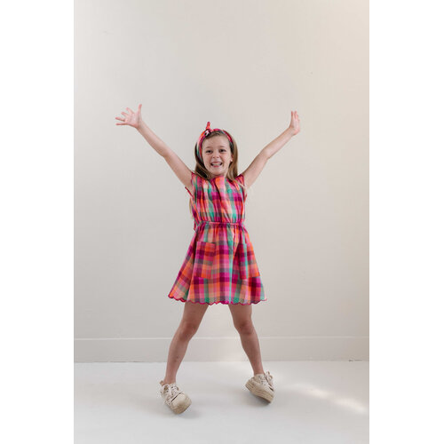 JENEST Roze geruit jurkje