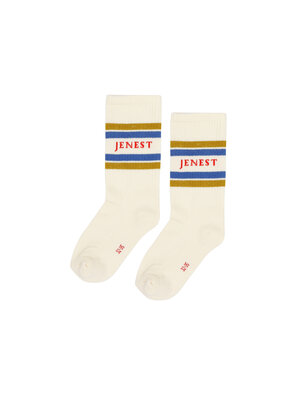 JENEST Jenest Sport Socks| Off White Blue Gold