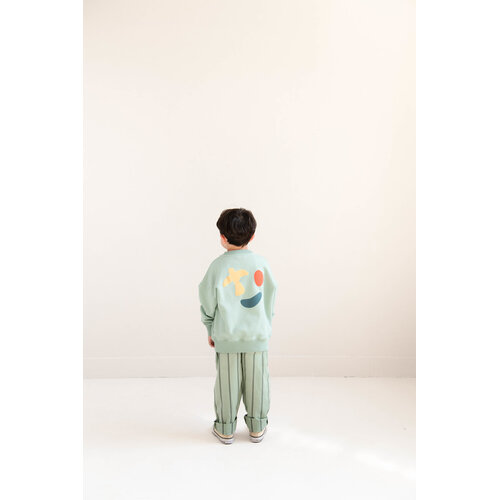 JENEST Groen gestreepte broek