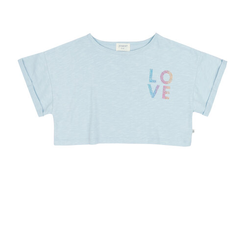 JENEST Licht blauw cropped t-shirt