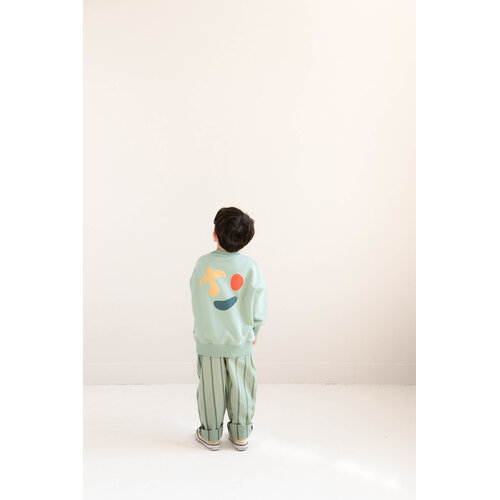 JENEST Groene sweater met opdruk