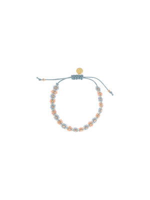 JENEST Flower Bracelet| Water Blue  Peach Orange