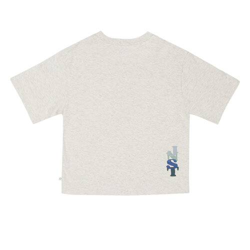 JENEST Grijs t-shirt met logo print