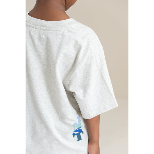 JENEST Grijs t-shirt met logo print