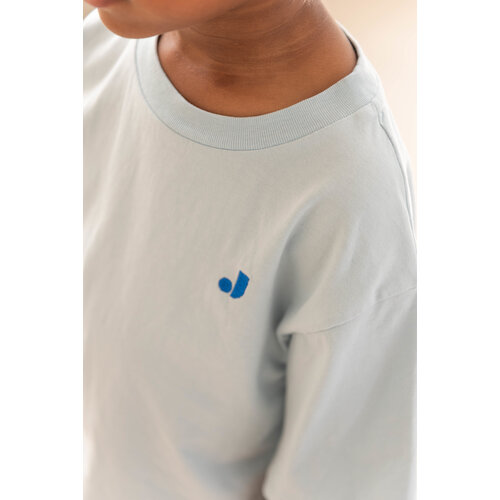 JENEST Lichtblauw t-shirt met logo print