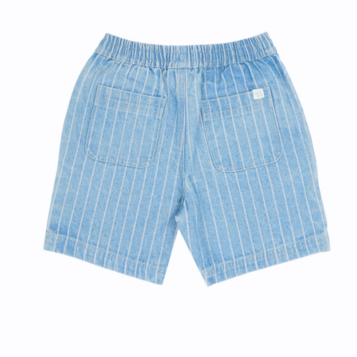 JENEST Denim short met krijtstreep
