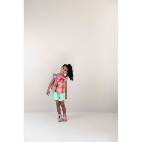 JENEST Geruite mouwloze top