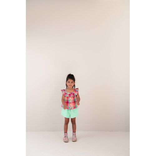 JENEST Geruite mouwloze top