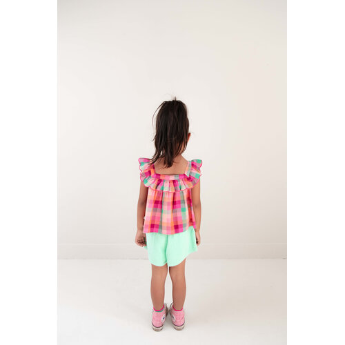 JENEST Geruite mouwloze top