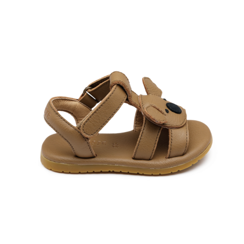 Donsje Bruine leren sandalen met koala