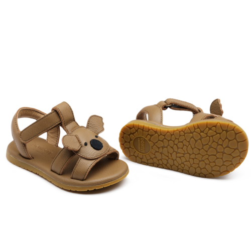 Donsje Peuter sandaaltje met koala in bruin leer