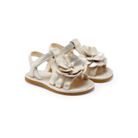 Jiles Fields Sandals | Shimmer Buttercup | Silver Metallic Leather