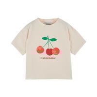 Fruit Placement Print T-Shirt Cream