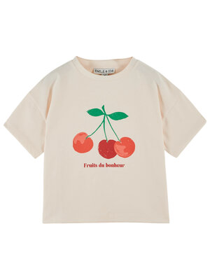 Emile Et Ida Fruit Placement Print T-Shirt Cream