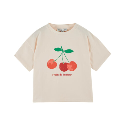 Emile Et Ida Fruit Placement Print T-Shirt Cream