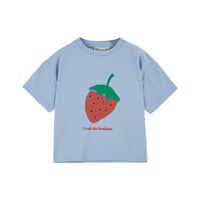 Fruit Placement Print T-Shirt Sky Blue
