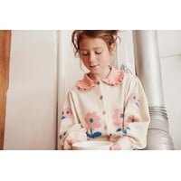 Floral Cardigan Light Beige