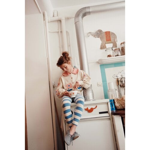 Emile Et Ida Blauw gestreepte legging Emile Et Ida Blauw gestreepte legging