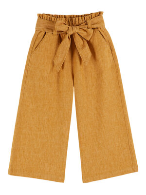 Emile Et Ida Wide-Leg Trousers with Belt Mustard