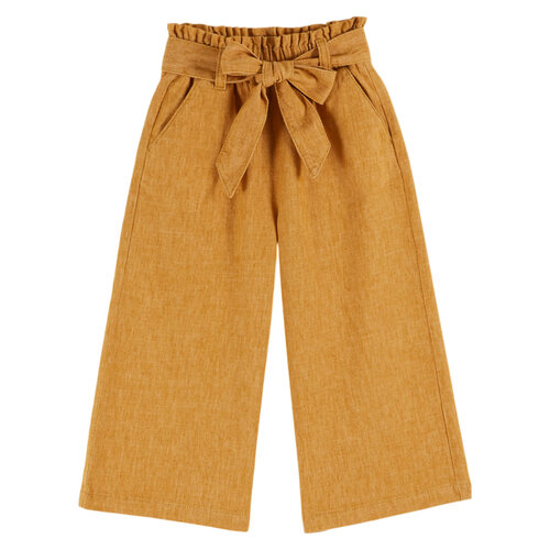 Emile Et Ida Wide-Leg Trousers with Belt Mustard