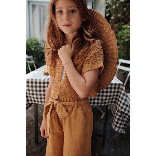 Emile Et Ida Broek met wijde pijpen in mosterd kleur